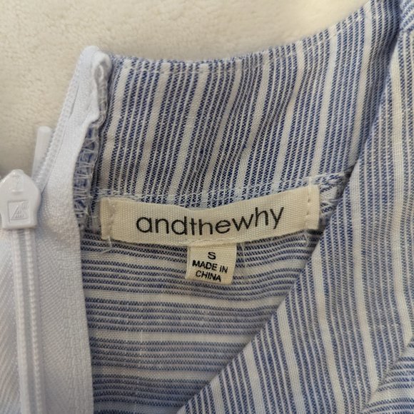 Blue and white stripe jumpsuit - Small - Picture 4 of 4